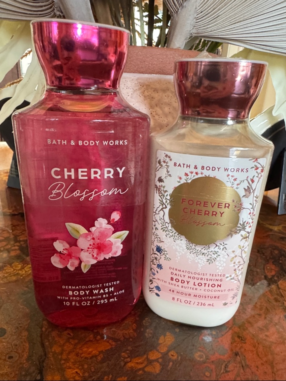 Bath & Body Works Forever Cherry Lotion & Cherry Blossom Body Wash